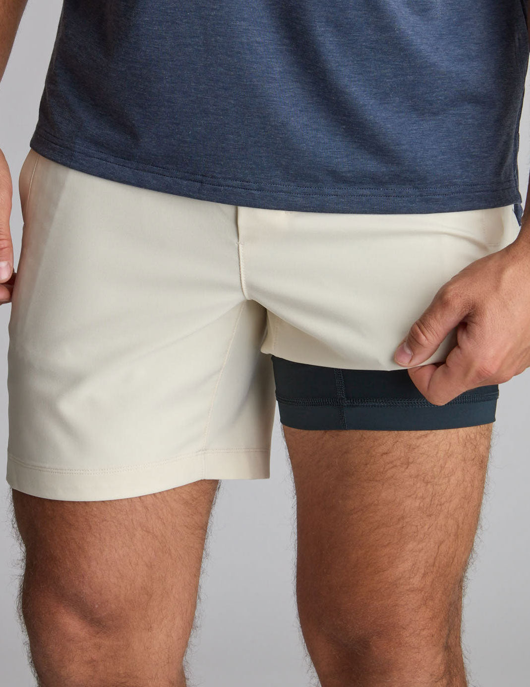 3 in 1 Khaki Shorts - Dublin Stone &amp; Royal Ferns (Tight Lotus)