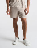 Tech Linen Shorts - Beige (The Amalfi Operators)