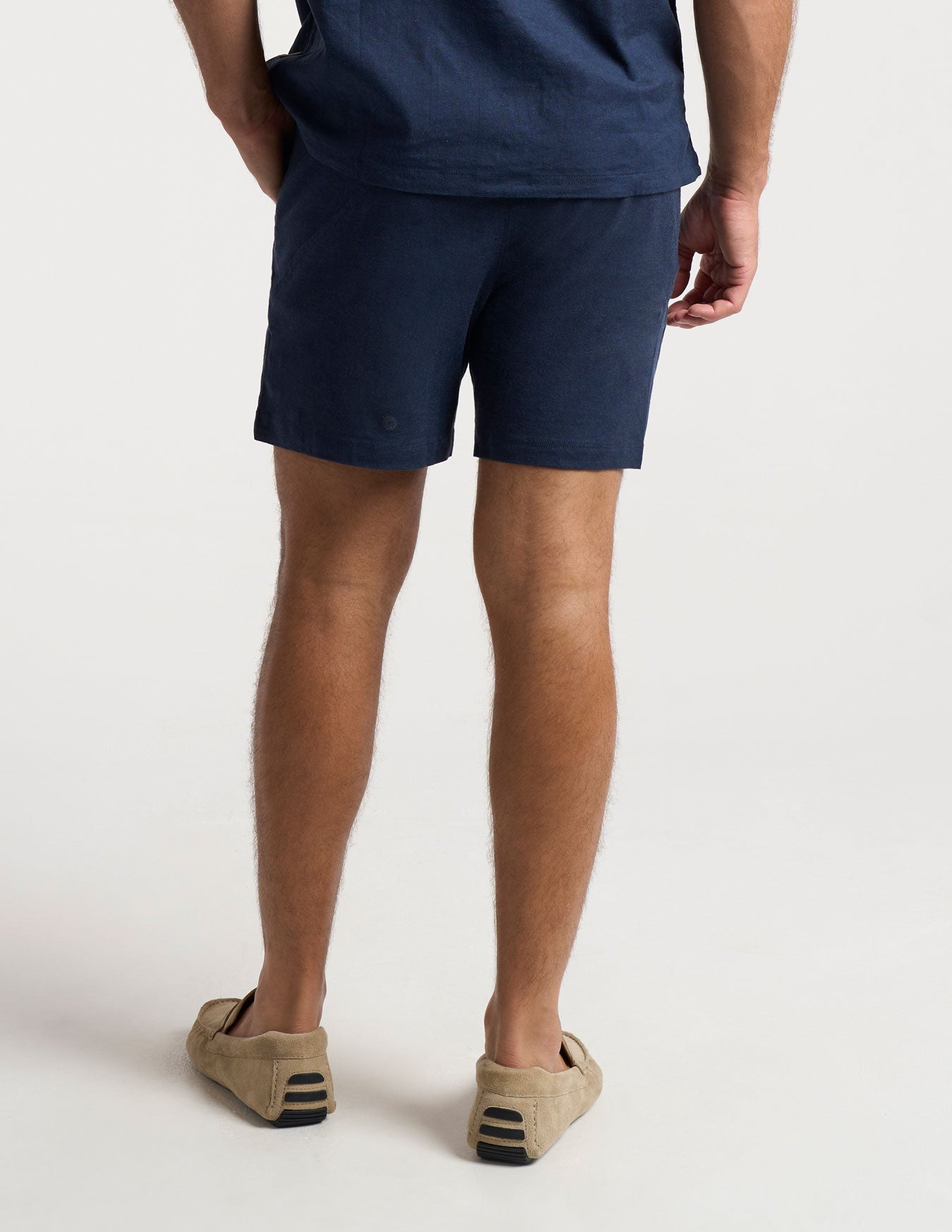 Tech Linen Shorts - Navy (The Summer Weights)