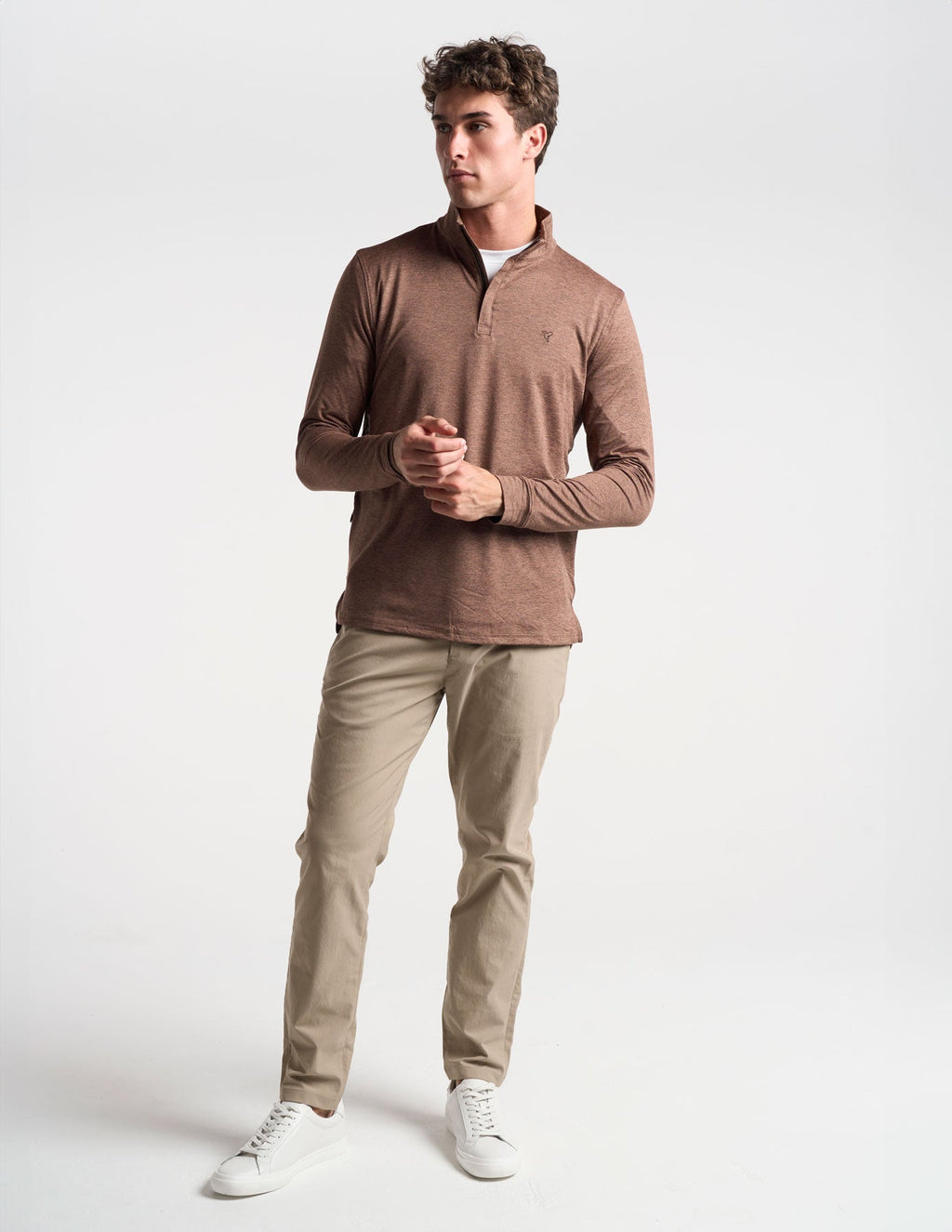 Quarter Zip - Brown Heather (The Bandito)