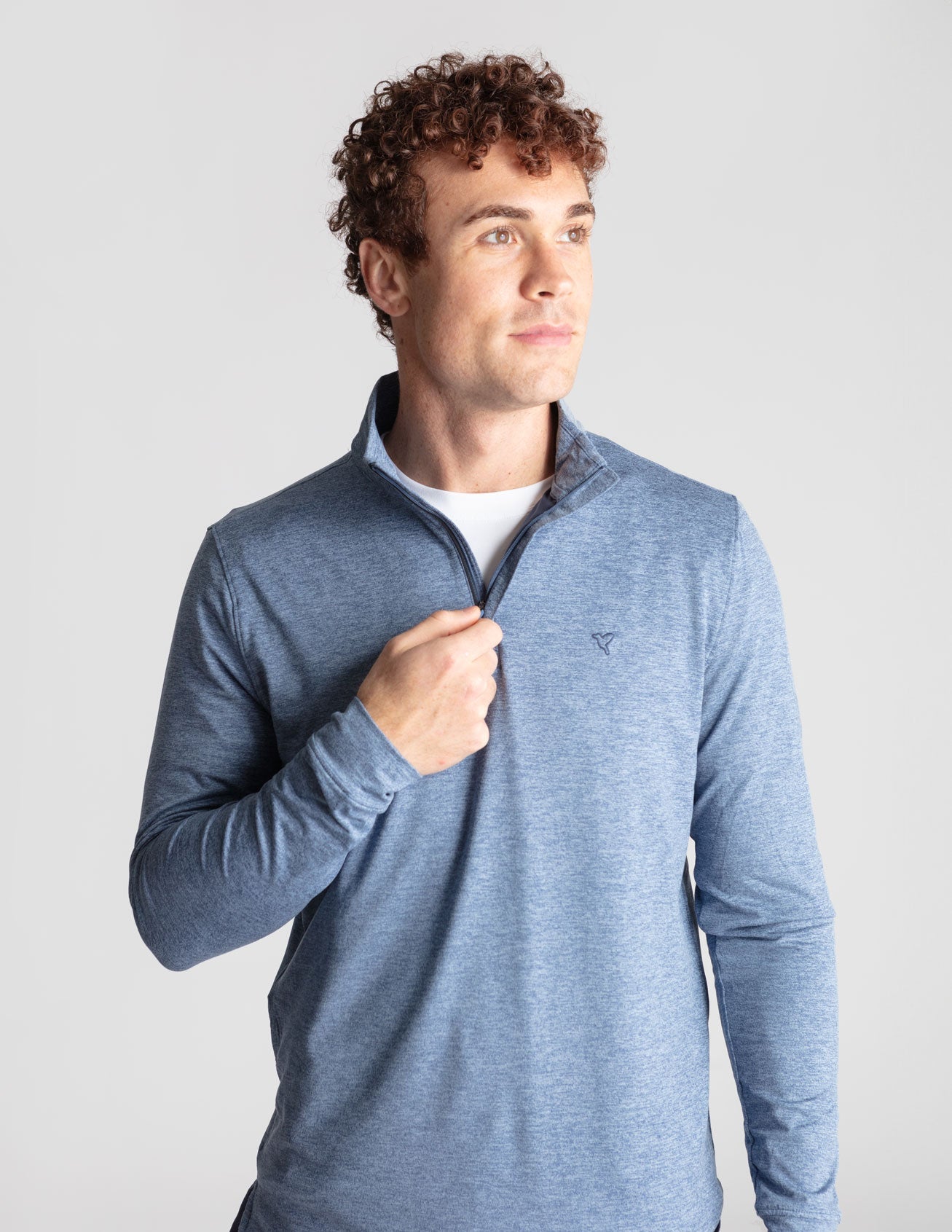 Quarter Zip - Stonewash Heather (The One More Round)