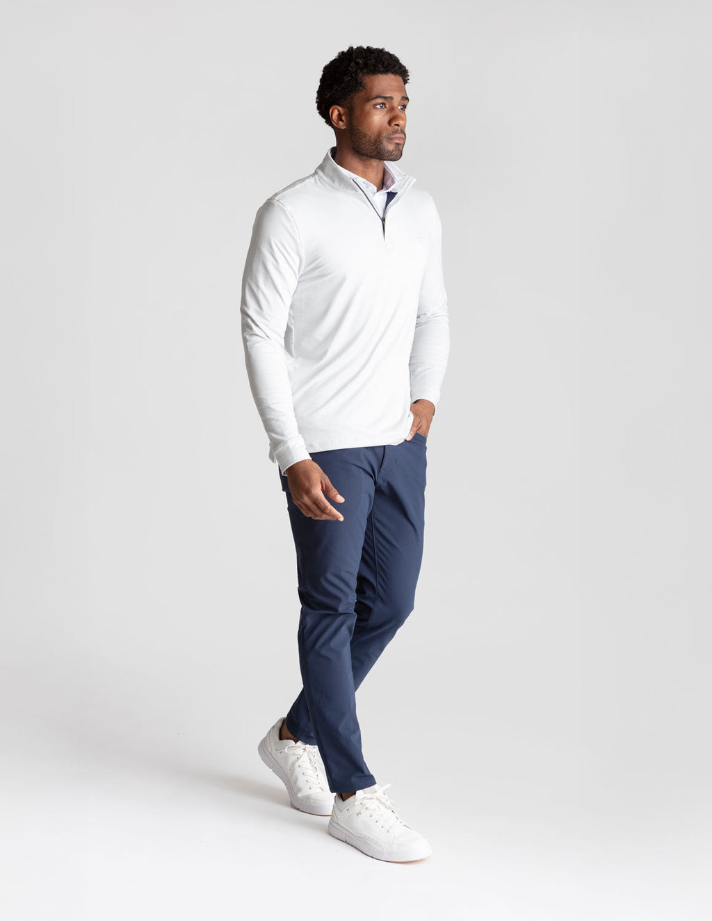 Quarter Zip - Light Gray Heather (The Alamo)